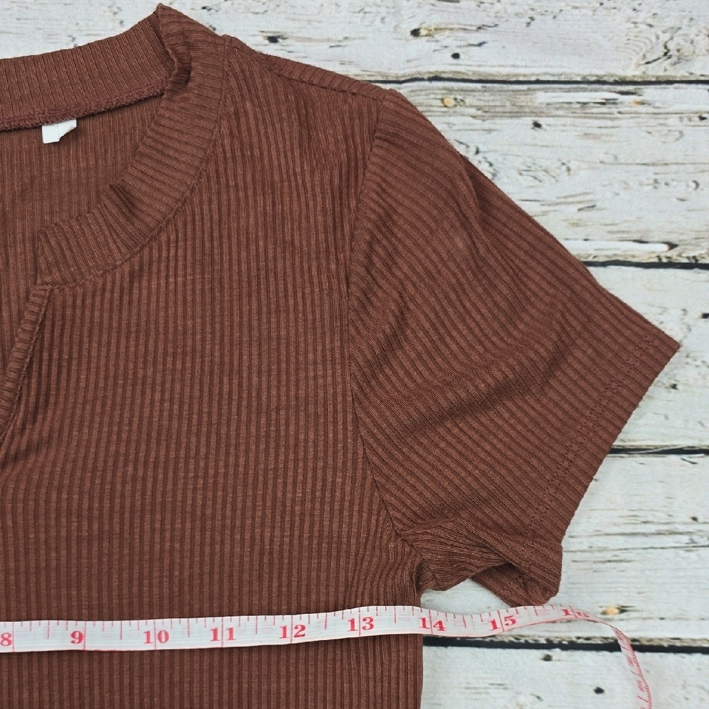 PacSun Brown Ribbed Top - Picture 4 of 6
